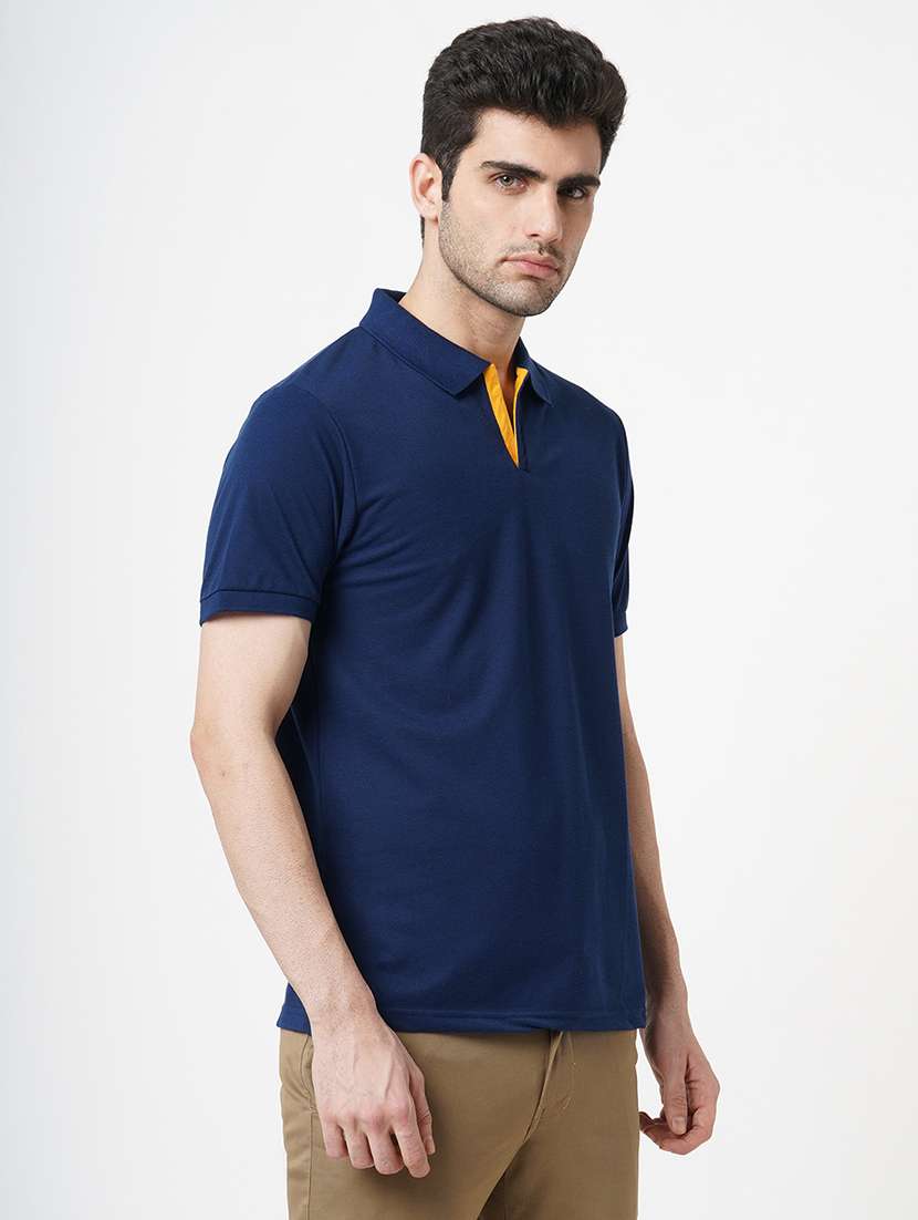 men solid short sleeve polo t-shirt - 22181402 -  Standard Image - 1