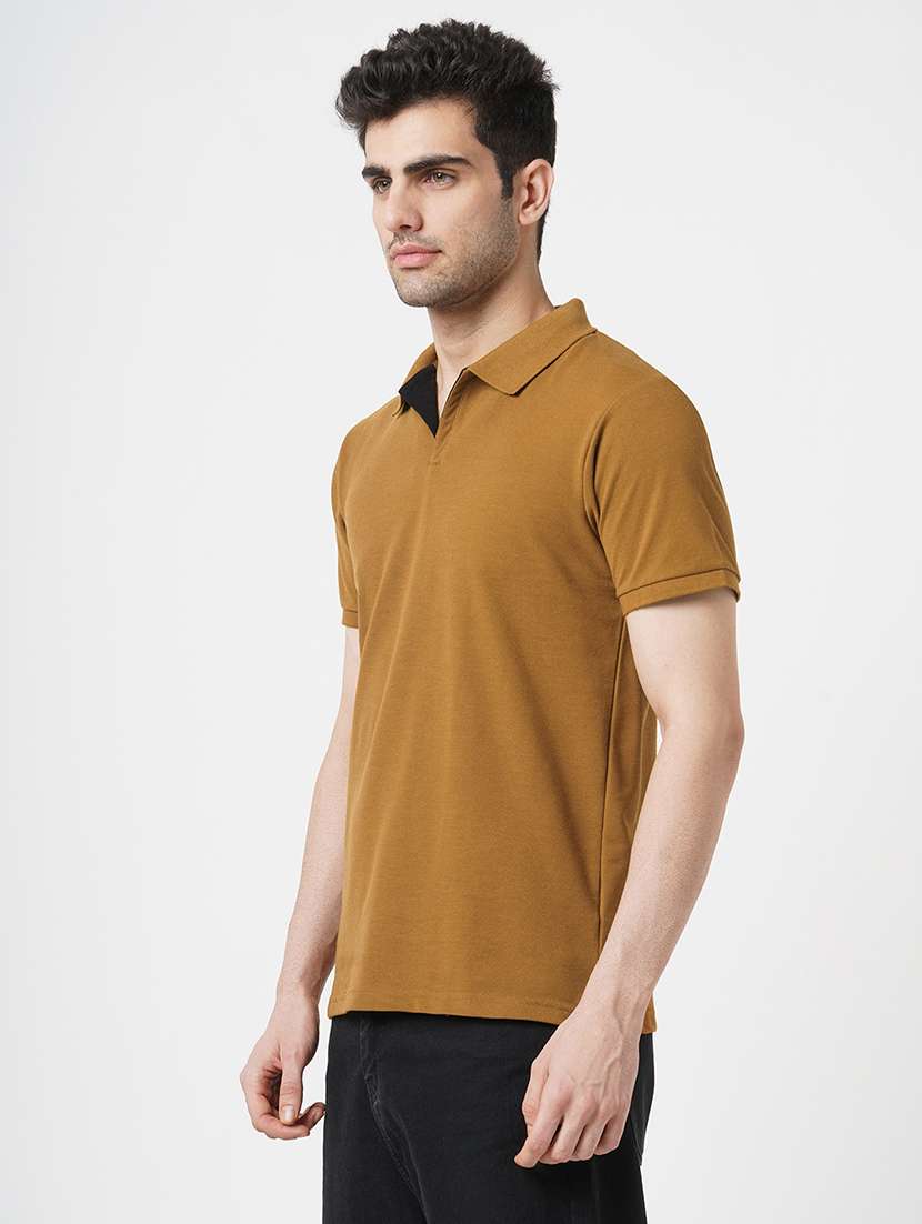 men solid short sleeve polo t-shirt - 22181404 -  Standard Image - 1