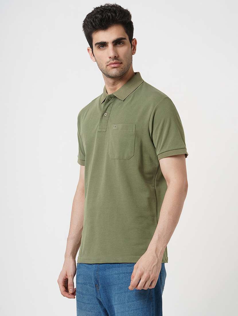 men solid short sleeve polo t-shirt - 22181406 -  Standard Image - 1