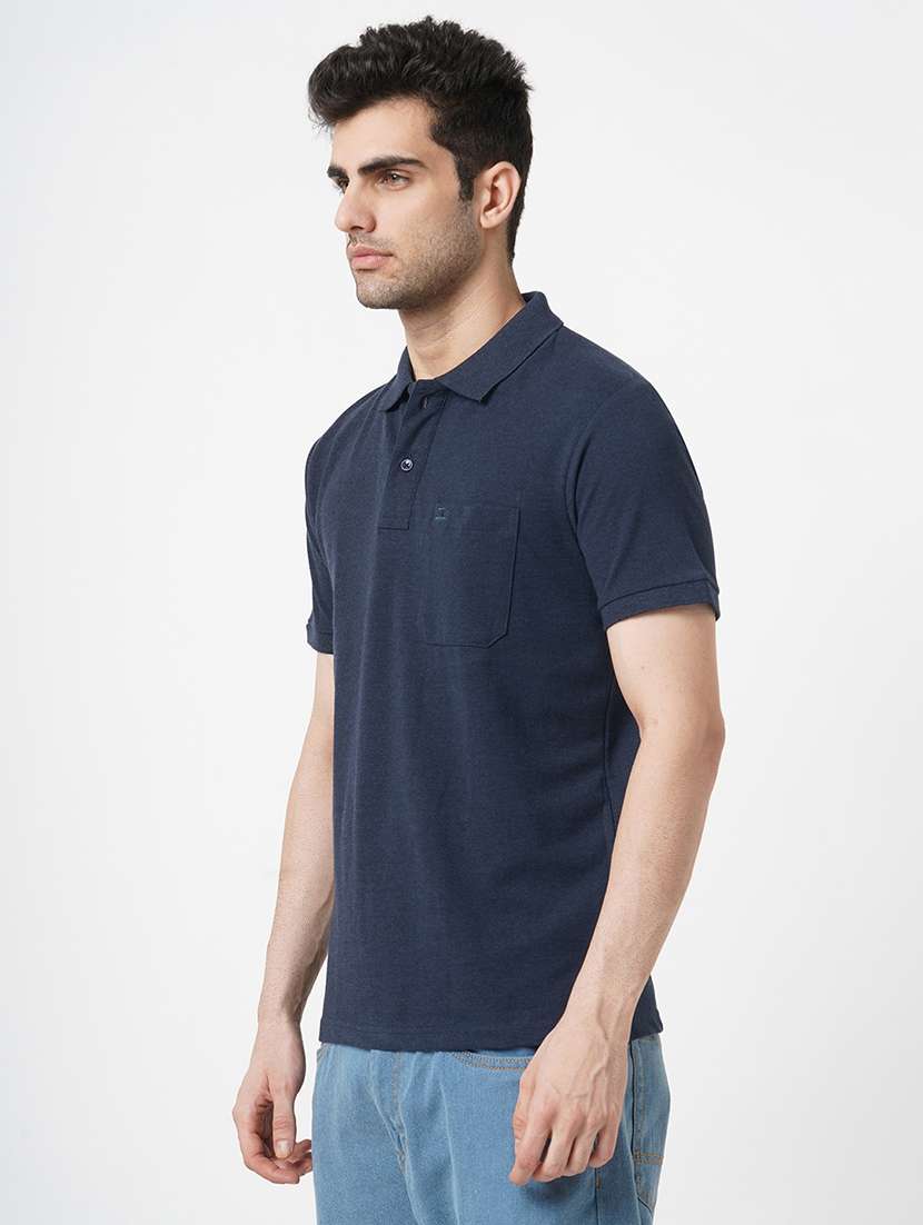 men solid short sleeve polo t-shirt - 22181407 -  Standard Image - 1