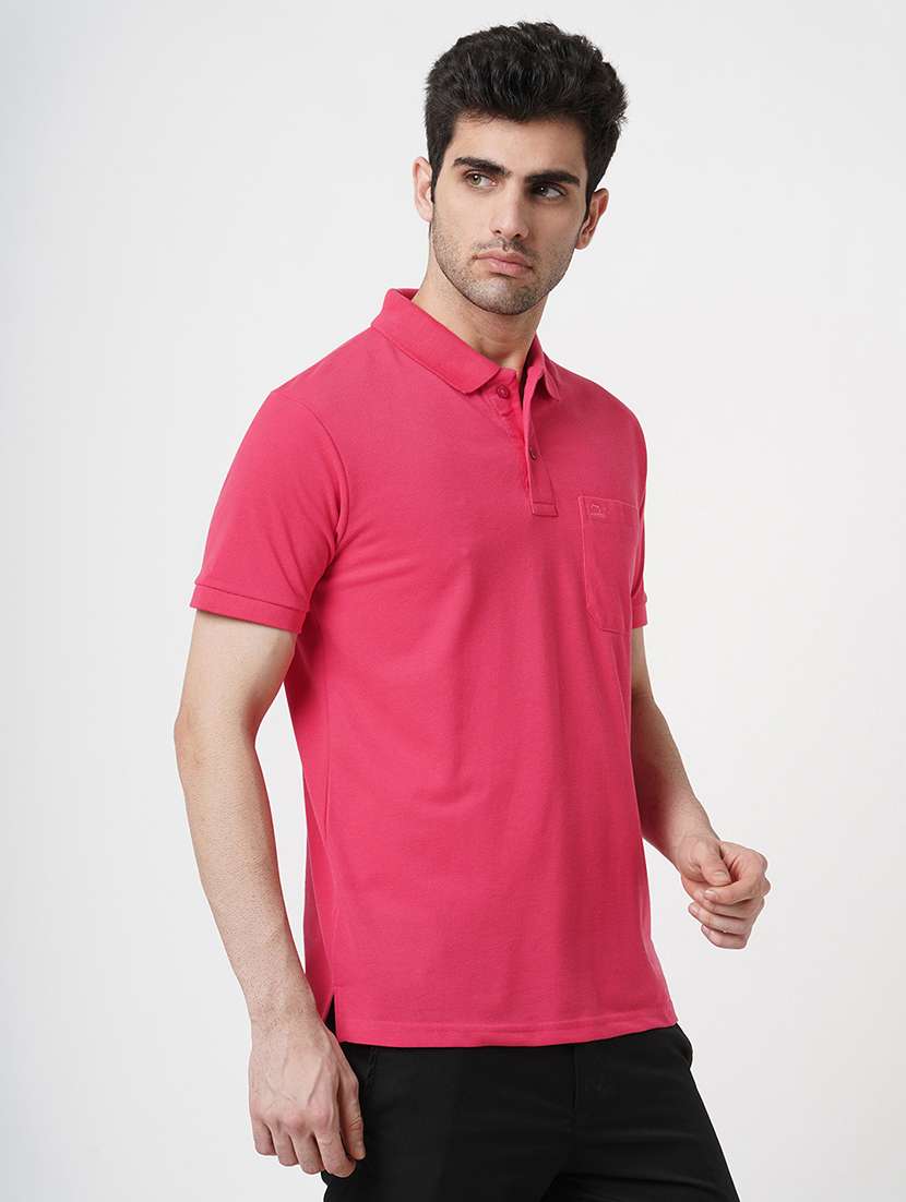 men solid short sleeve polo t-shirt - 22181409 -  Standard Image - 1