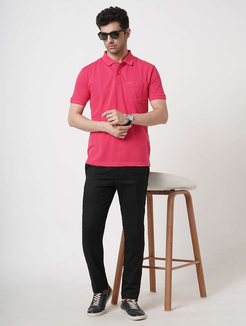 men solid short sleeve polo t-shirt - 22181409 -  Standard Image - 4