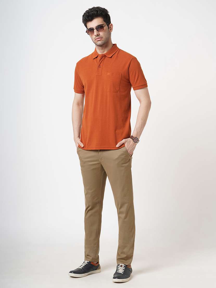 men solid short sleeve polo t-shirt - 22181410 -  Standard Image - 4