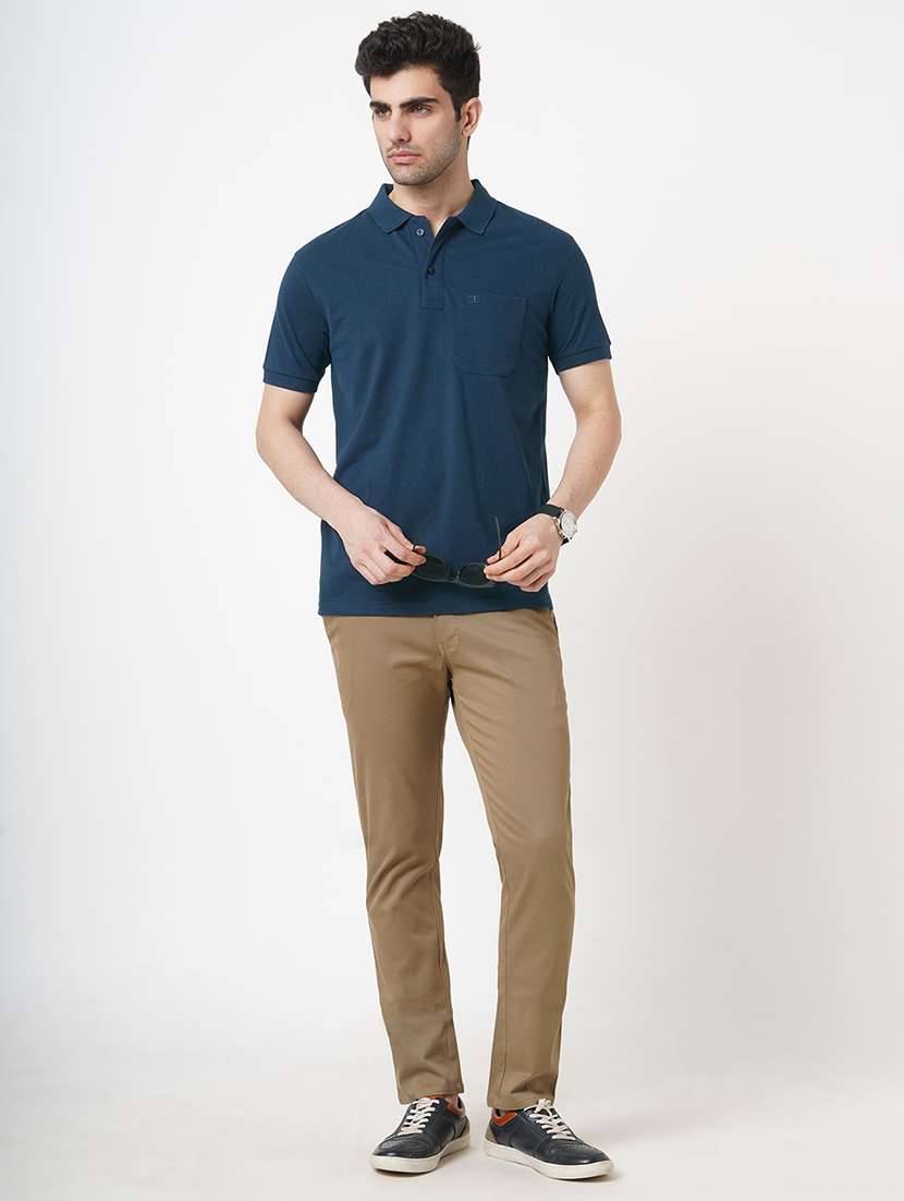 men solid short sleeve polo t-shirt - 22181411 -  Standard Image - 4