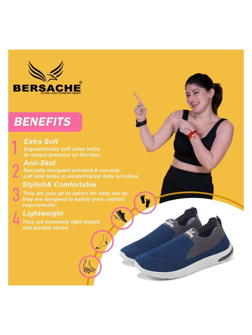 women blue slip on sports shoe - 22181421 -  Standard Image - 4