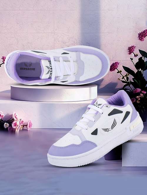 women lavender lace-up sneaker - 22181424 -  Standard Image - 0