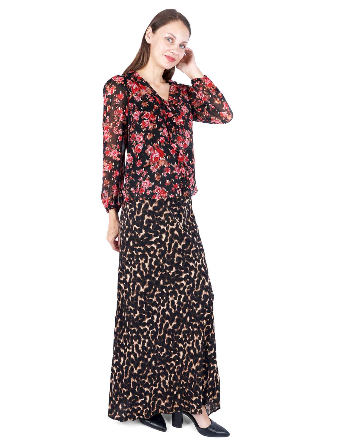women floral print puff sleeve regular top - 22181469 -  Standard Image - 1