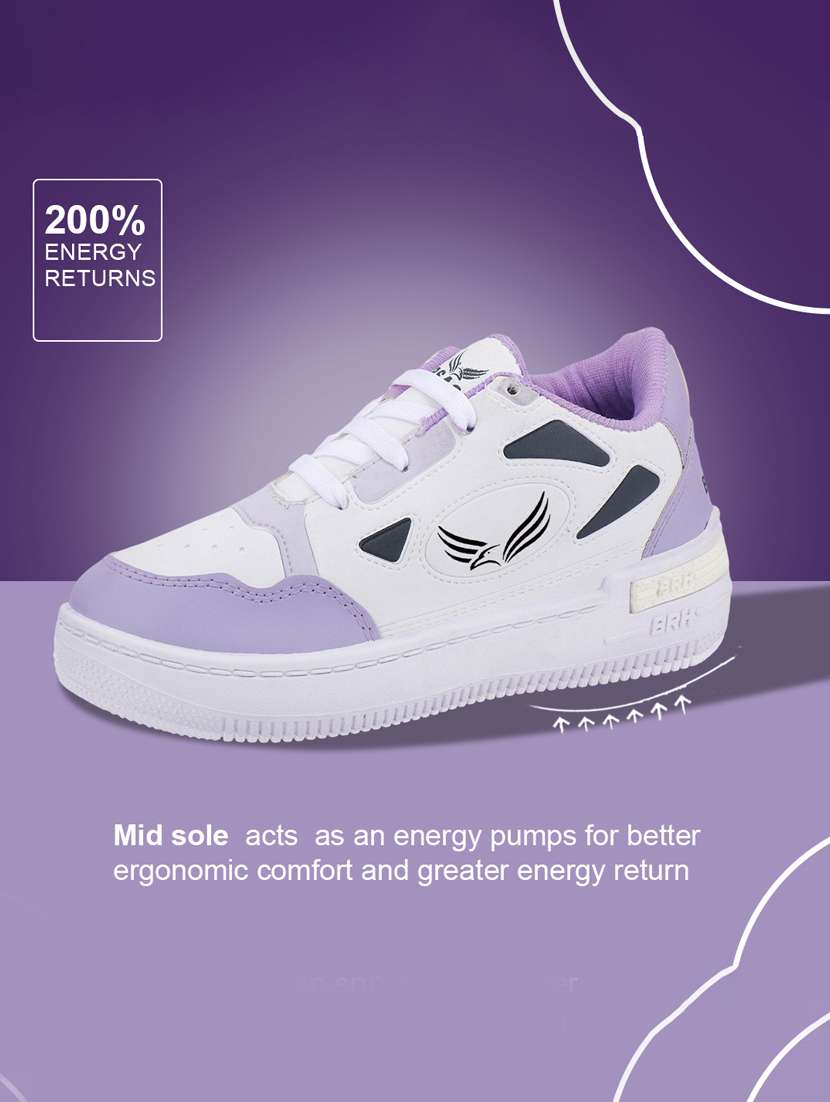 women lavender lace-up sneaker - 22181508 -  Standard Image - 1
