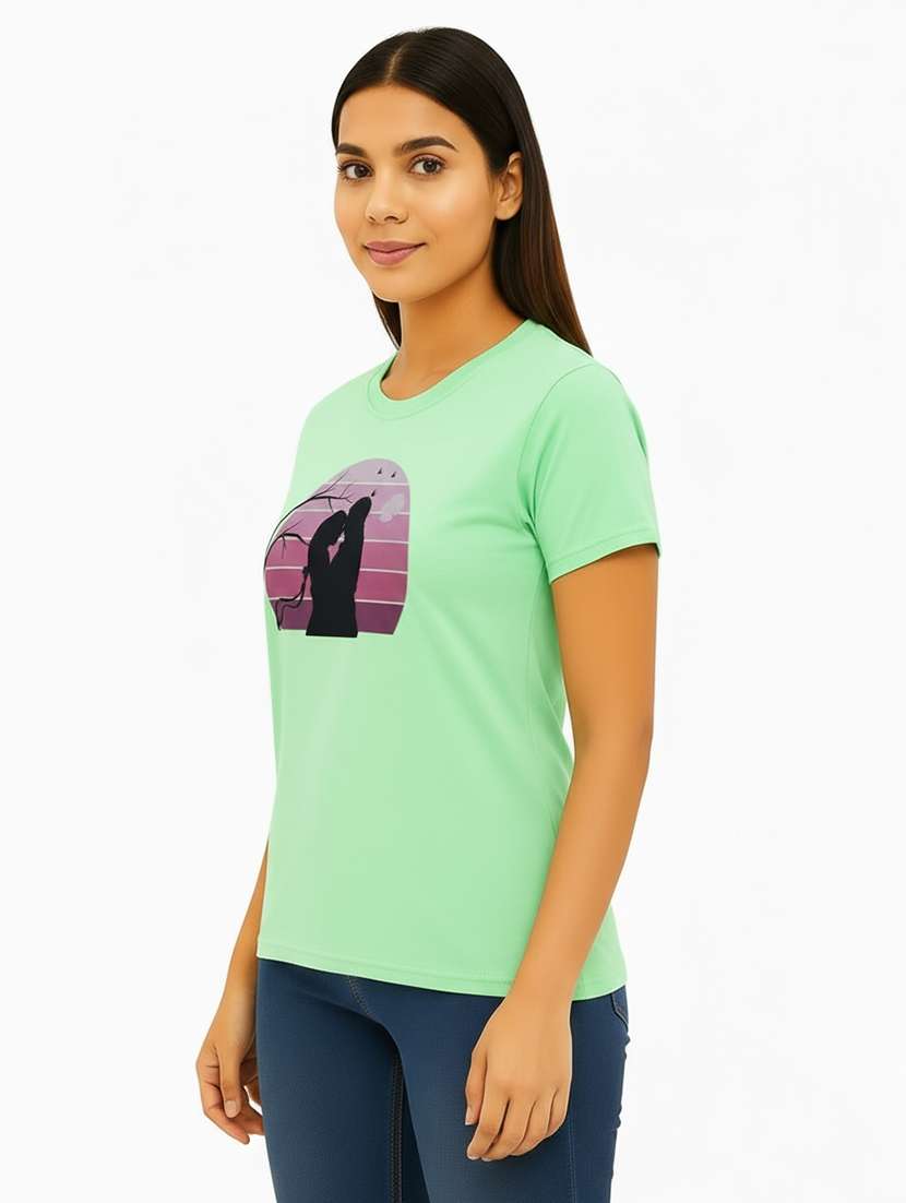 women pringted short sleeve regular fit t-shirt - 22181514 -  Standard Image - 1