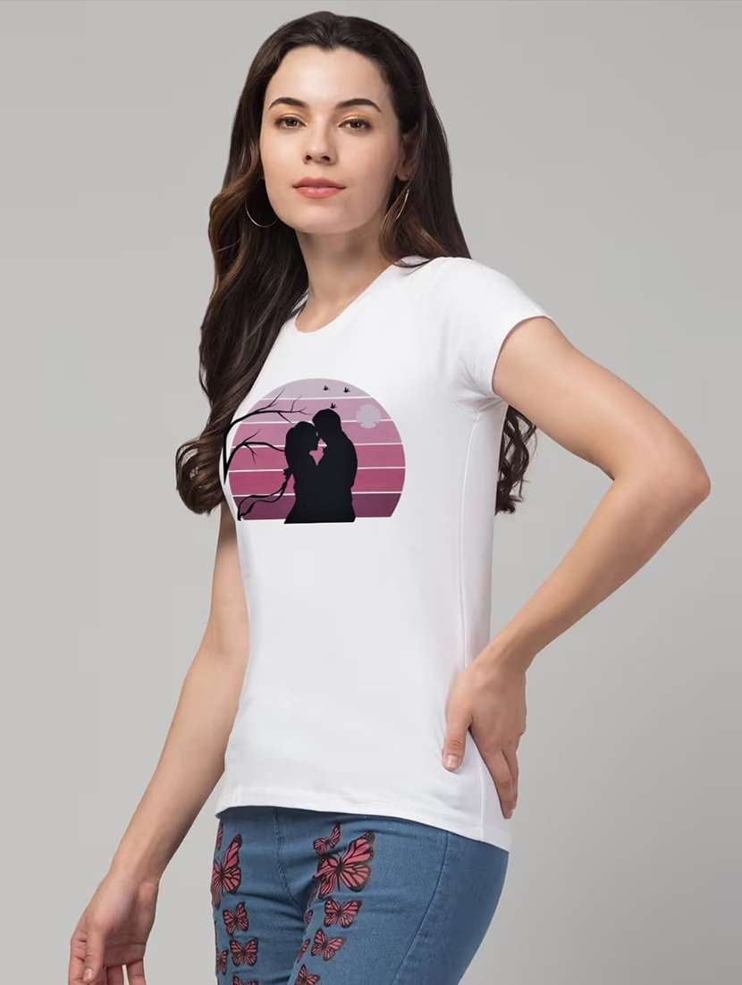 women pringted short sleeve regular fit t-shirt - 22181518 -  Standard Image - 1