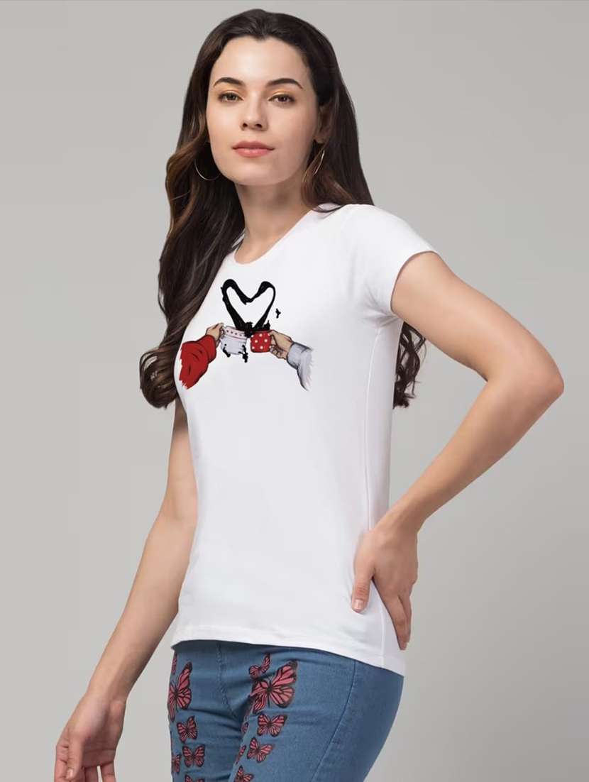 women printed short sleeve regular fit t-shirt - 22181525 -  Standard Image - 1