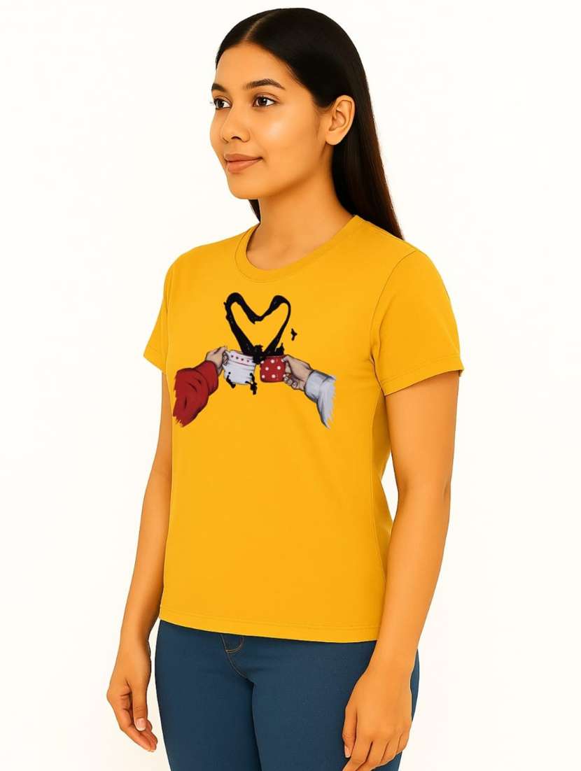 women printed short sleeve regular fit t-shirt - 22181526 -  Standard Image - 1