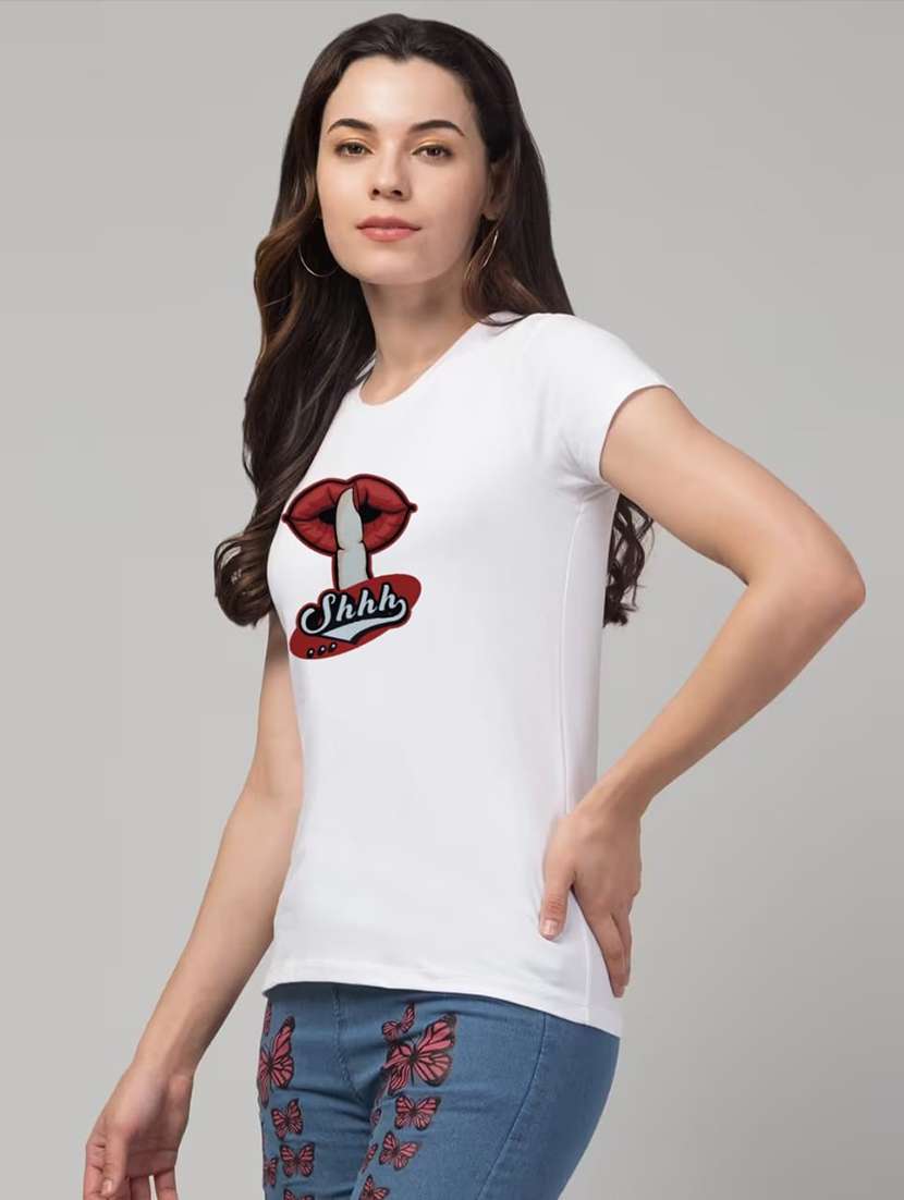 women printed short sleeve regular fit t-shirt - 22181527 -  Standard Image - 1