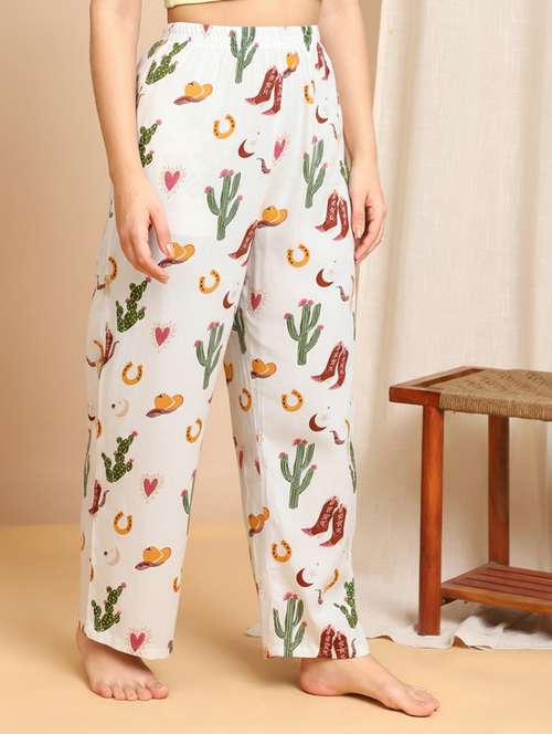 women printed mid rise pajama - 22181545 -  Standard Image - 0