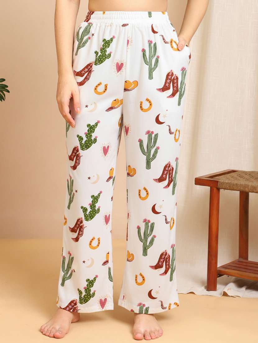 women printed mid rise pajama - 22181545 -  Standard Image - 1