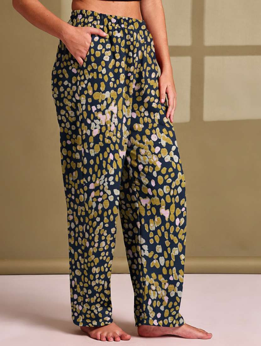 women printed mid rise lounge wear pajama - 22181549 -  Standard Image - 1