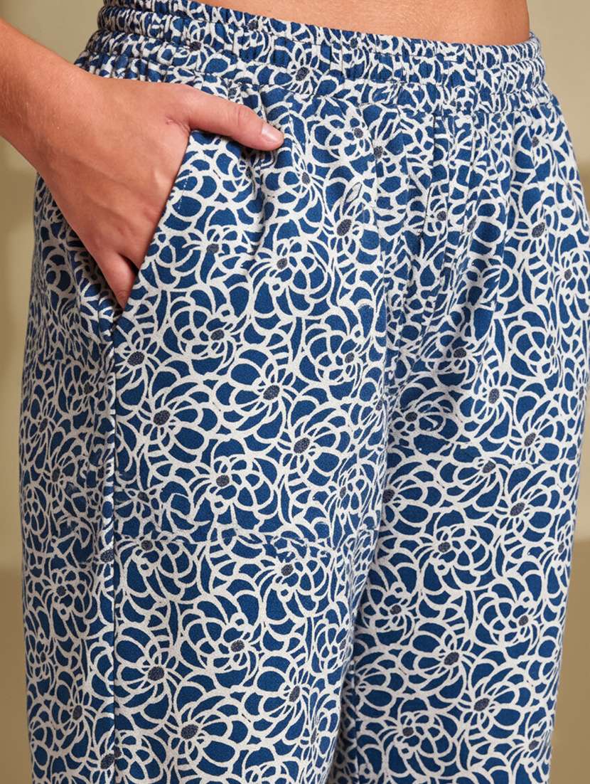 women printed mid rise lounge wear pajama - 22181552 -  Standard Image - 6