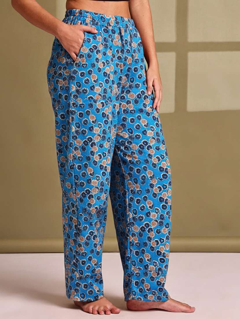 women printed mid rise lounge wear pajama - 22181563 -  Standard Image - 1