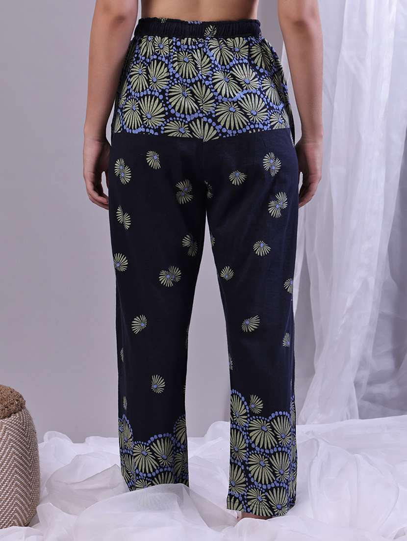 women printed mid rise lounge wear pajama - 22181568 -  Standard Image - 4