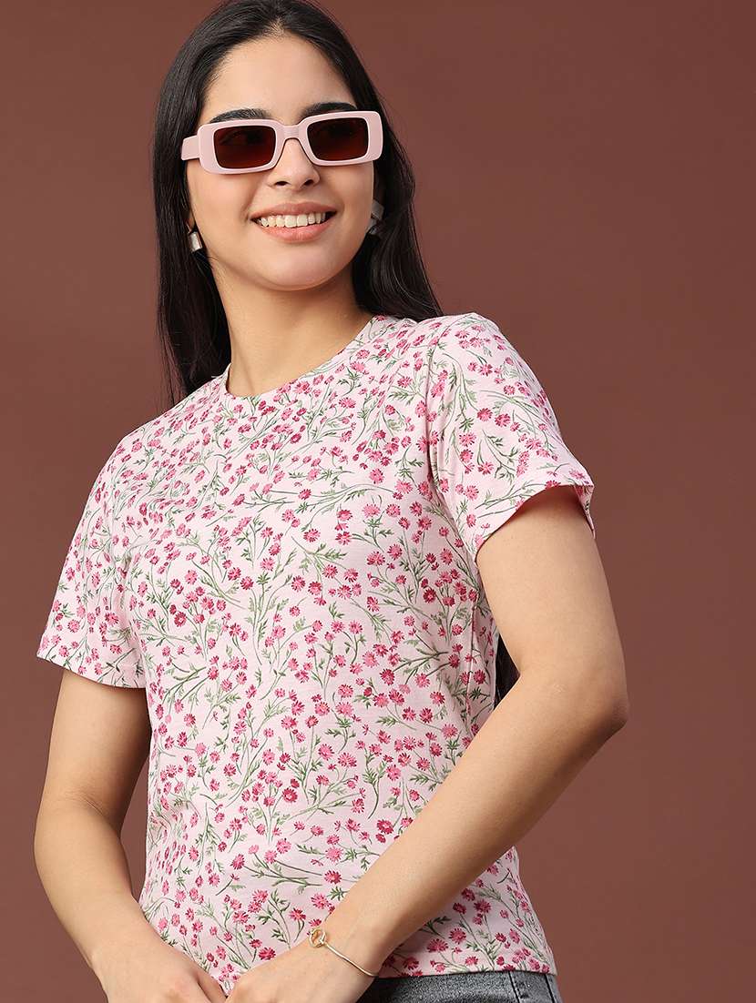 women printed short sleeve t-shirt