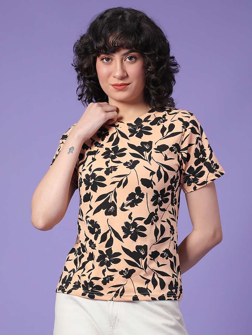 women printed short sleeve t-shirt - 22181658 -  Standard Image - 1