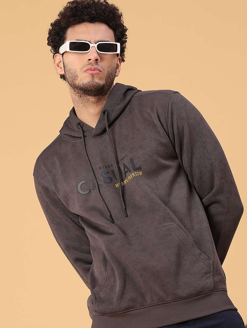 men printed long sleeve regular fit sweatshirt