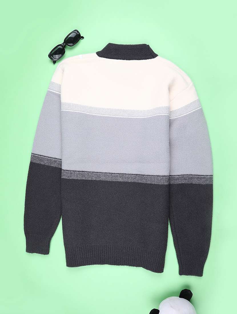 boys color blocked long sleeve sweater - 22181786 -  Standard Image - 1