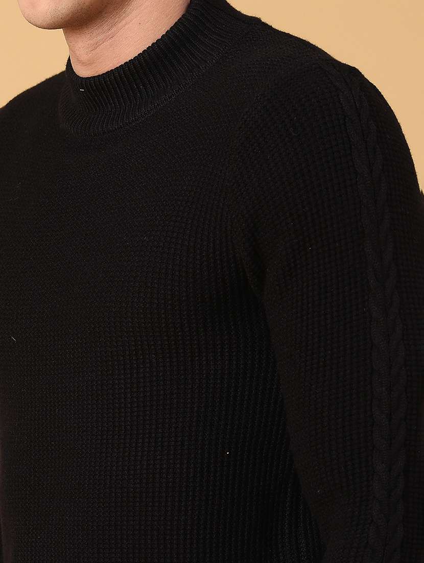 men self design long sleeve regular fit pullover  - 22181820 -  Standard Image - 4