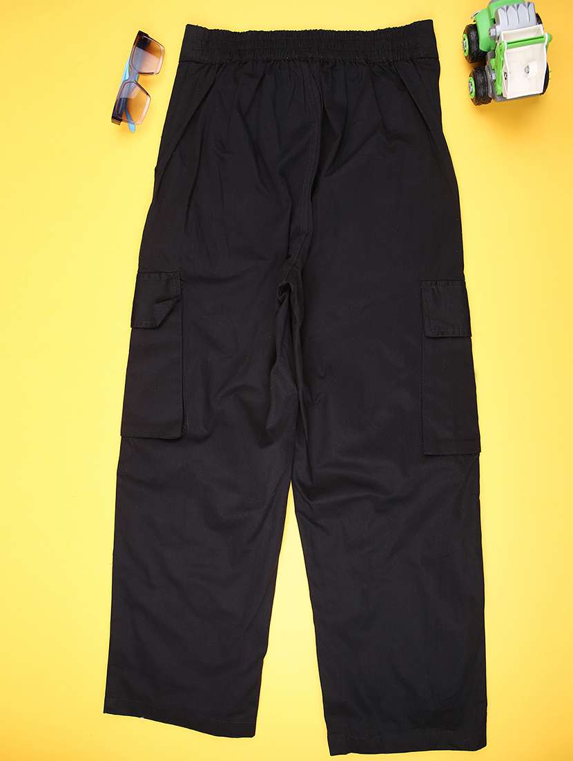 girls solid mid rise cargo - 22181831 -  Standard Image - 1