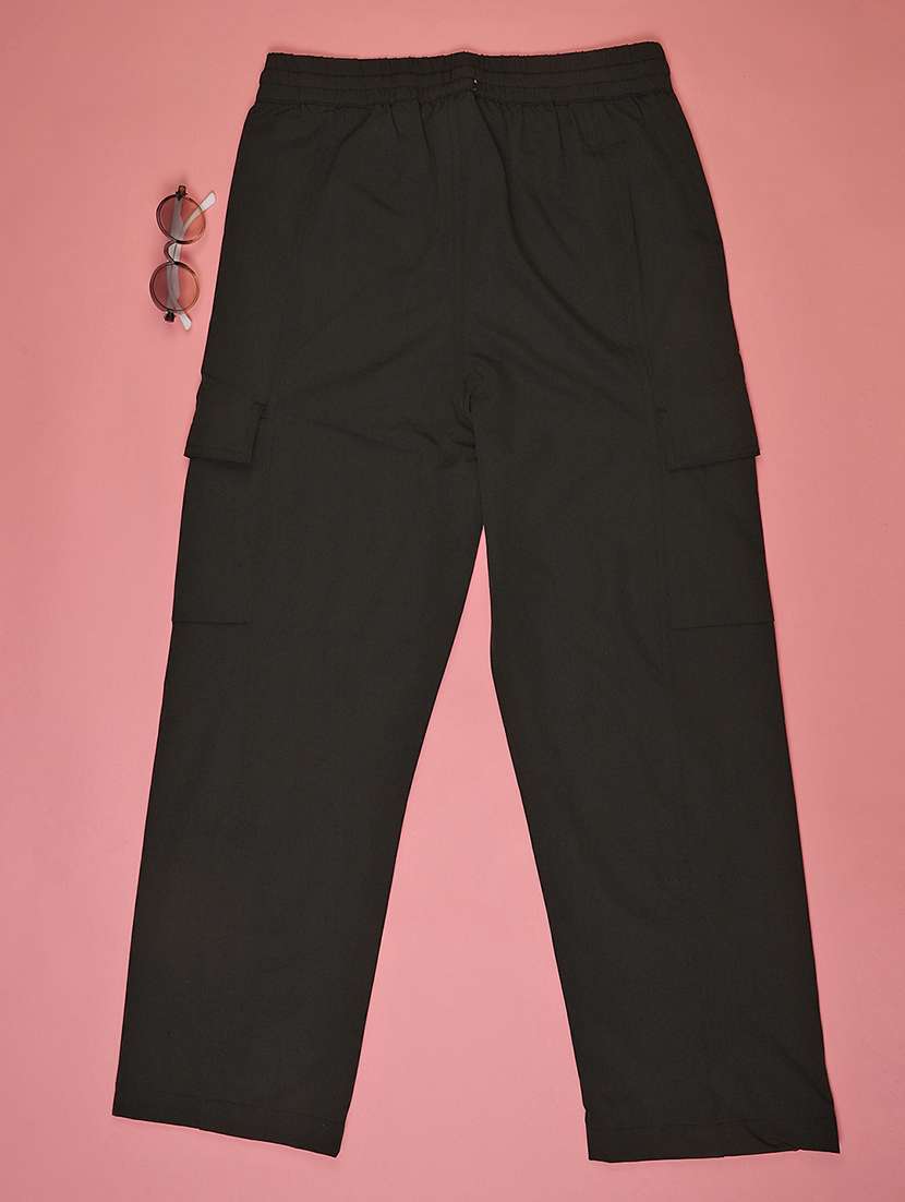 boys solid mid rise cargo - 22181843 -  Standard Image - 1