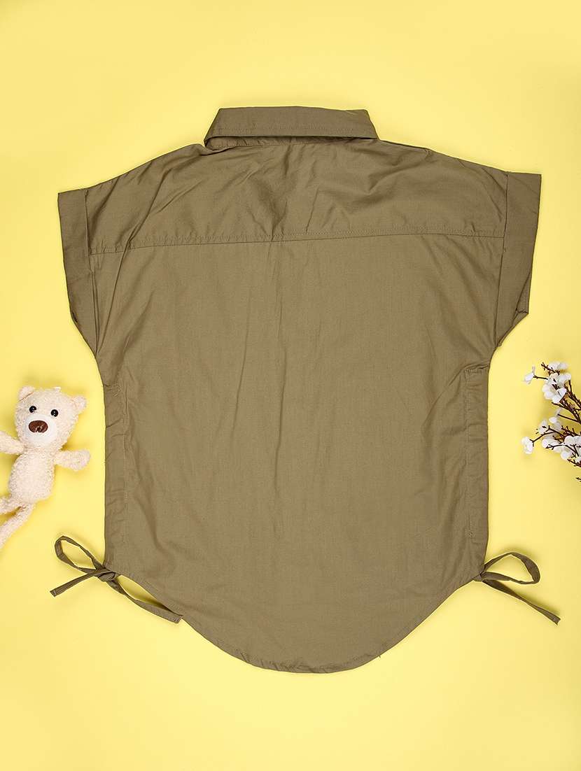 girls solid short sleeve top - 22181918 -  Standard Image - 1