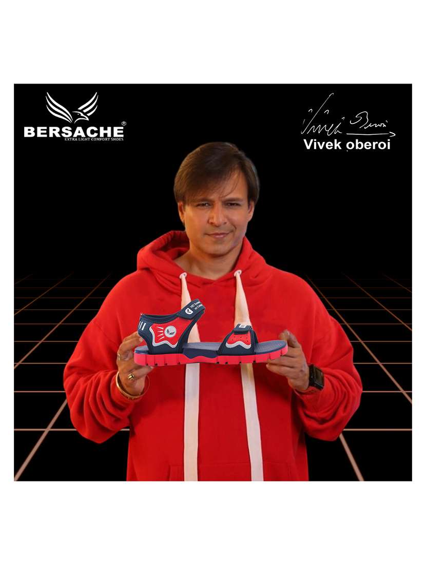 men printed open toe floater - 22182048 -  Standard Image - 4