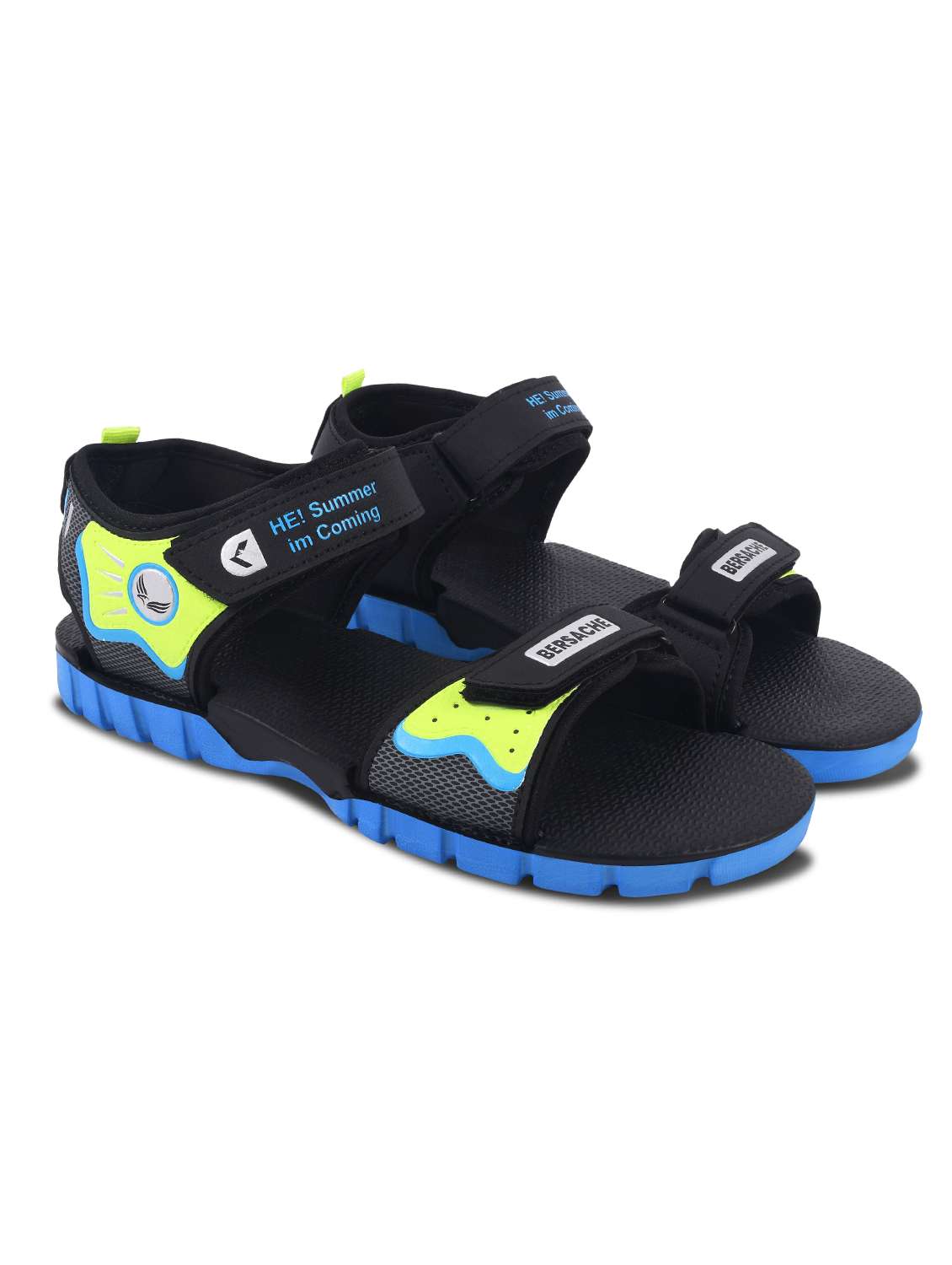 men printed open toe floater - 22182049 -  Standard Image - 1