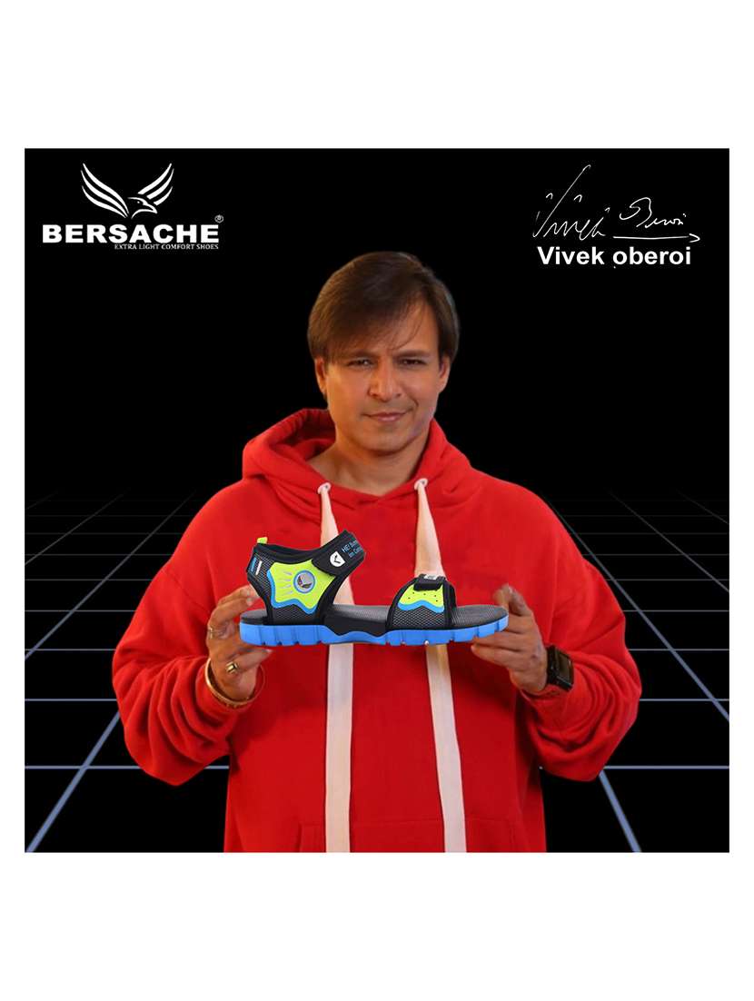 men printed open toe floater - 22182049 -  Standard Image - 4