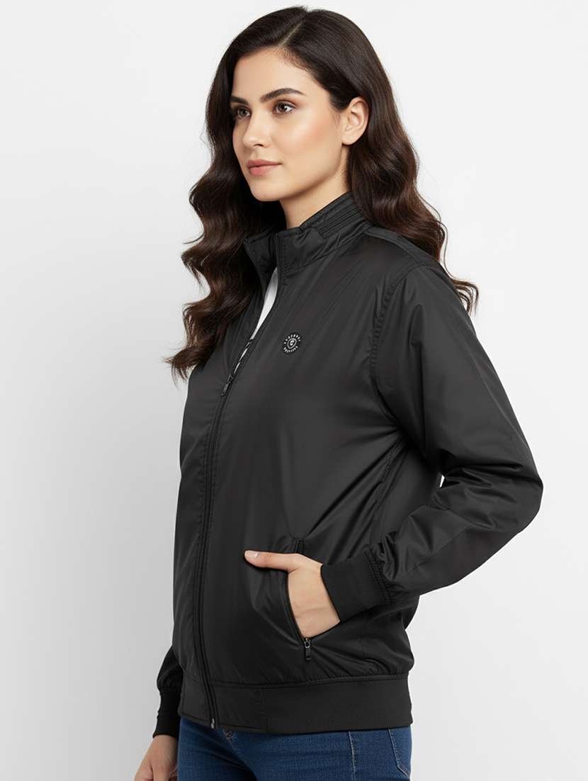 women solid long sleeve bomber jacket - 22182061 -  Standard Image - 1
