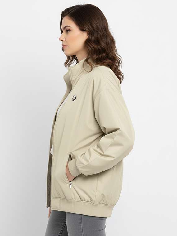 women solid long sleeve bomber jacket - 22182062 -  Standard Image - 1