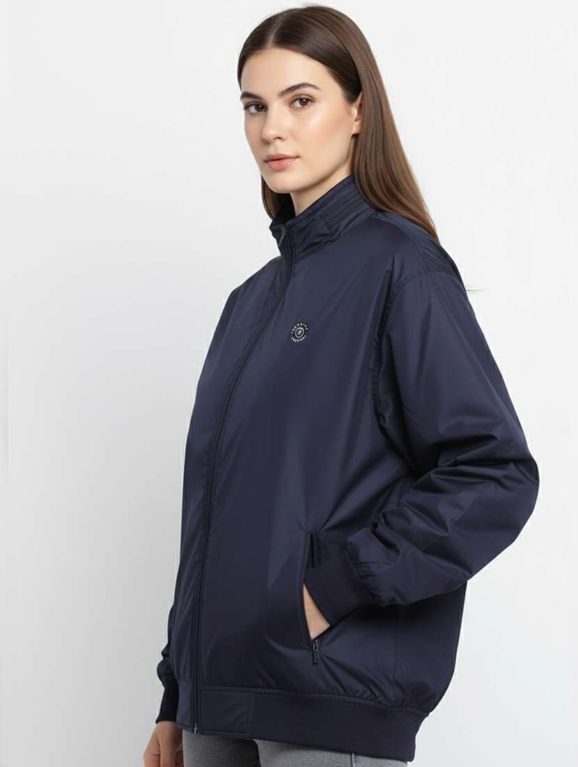 women solid long sleeve bomber jacket - 22182065 -  Standard Image - 1
