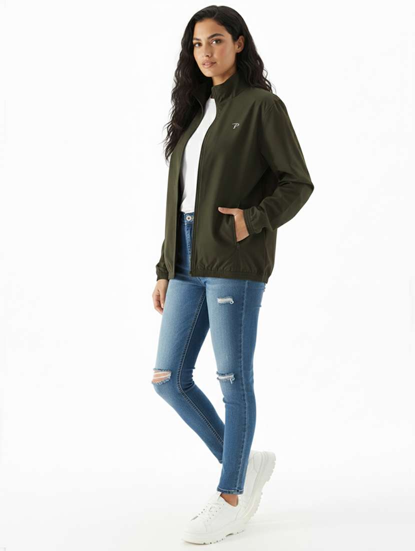 women solid long sleeve bomber jacket - 22182089 -  Standard Image - 4