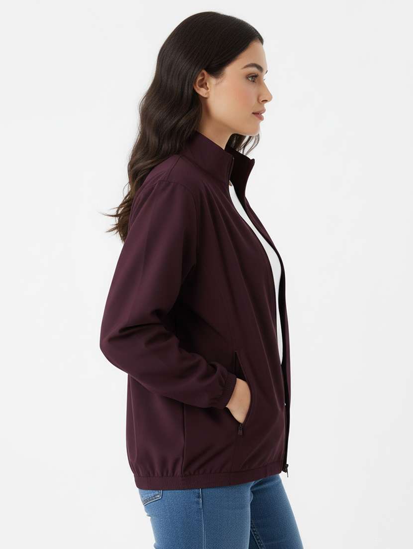 women solid long sleeve bomber jacket - 22182091 -  Standard Image - 1