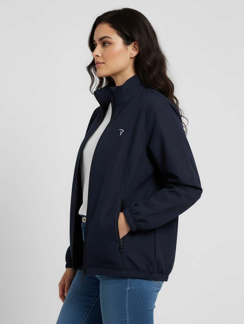 women solid long sleeve bomber jacket - 22182092 -  Standard Image - 1