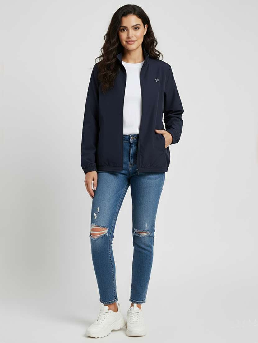 women solid long sleeve bomber jacket - 22182092 -  Standard Image - 4