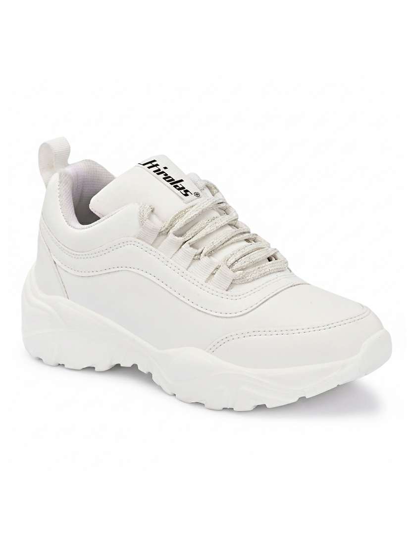 women white lace-up sports shoe - 22182114 -  Standard Image - 1