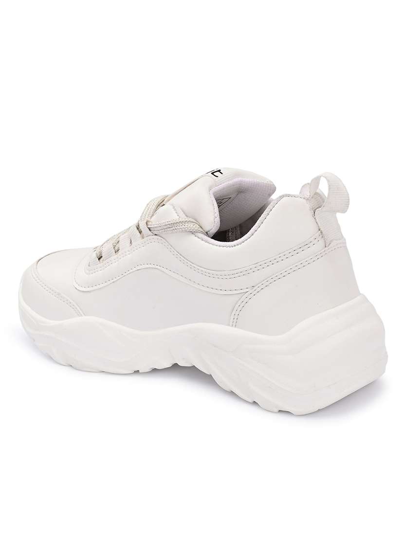 women white lace-up sports shoe - 22182114 -  Standard Image - 4
