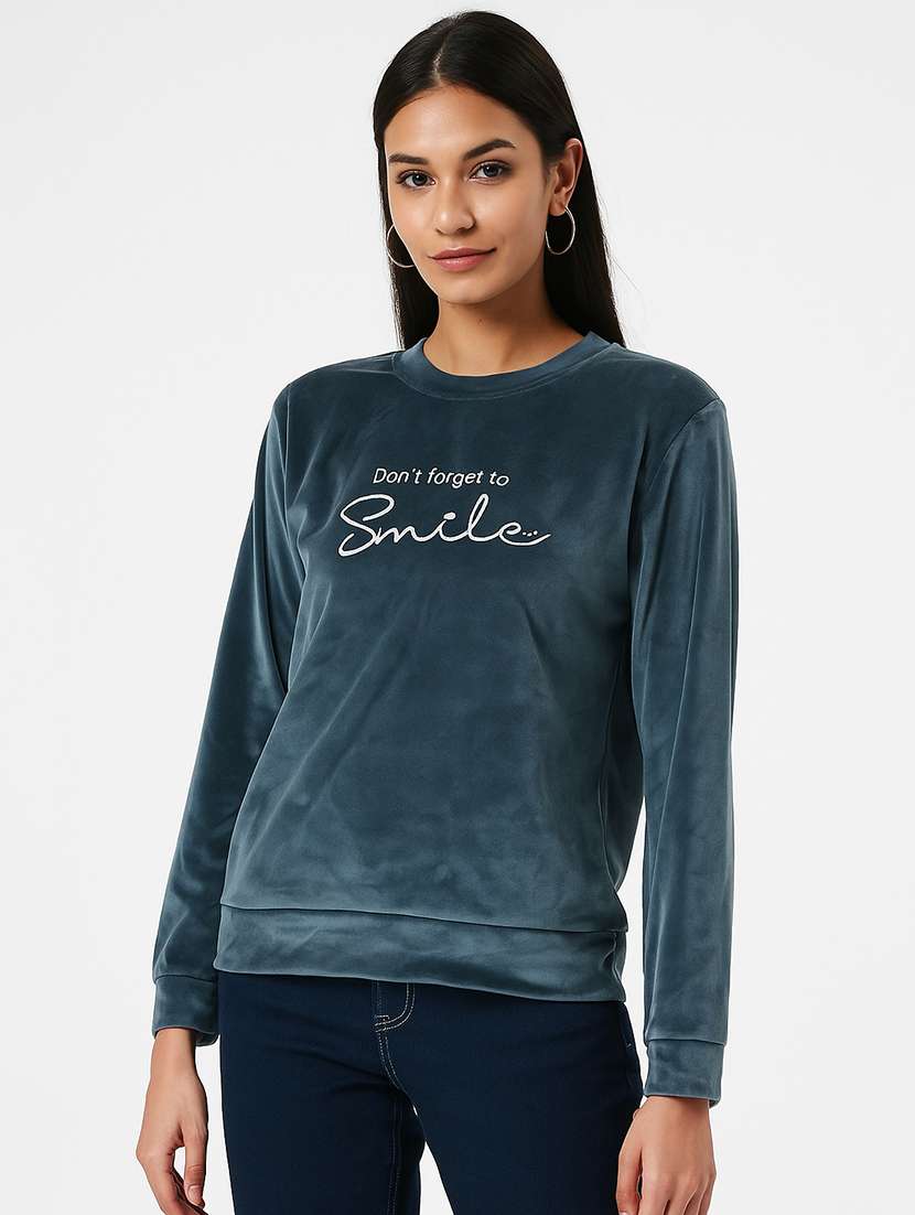 women printed long sleeve sweatshirt - 22182124 -  Standard Image - 1