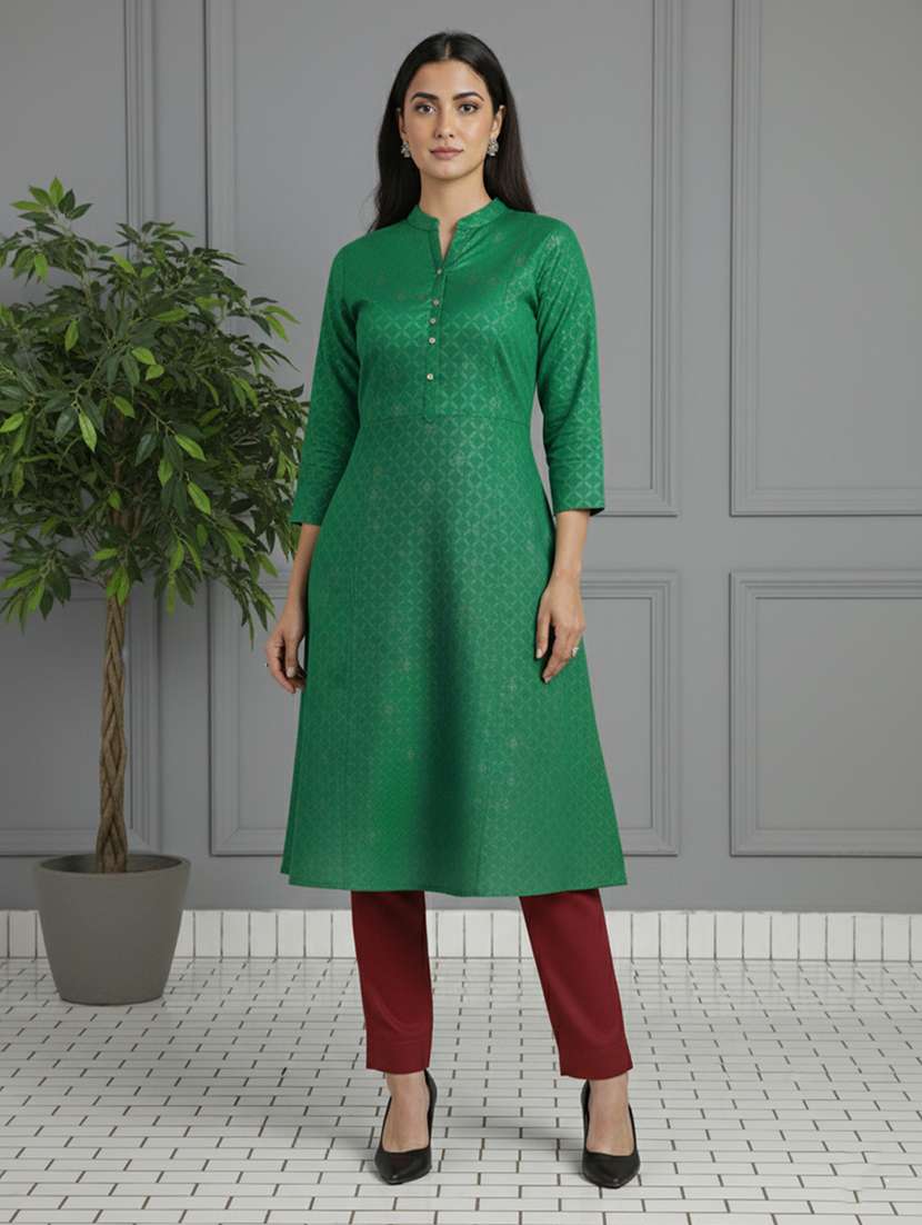 women solid mid rise tapered pant - 22182155 -  Standard Image - 4