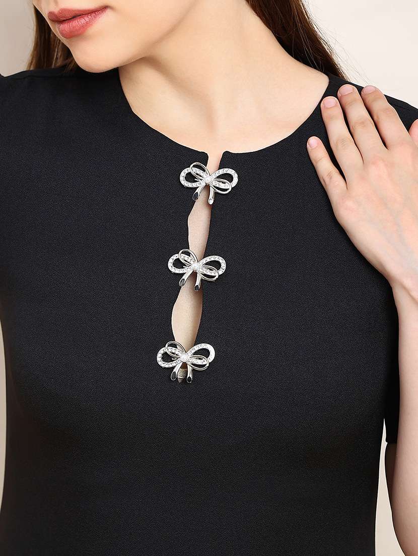 women solid short sleeve sheath dress - 22182197 -  Standard Image - 4