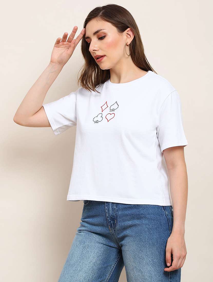 women printed short sleeve t-shirt - 22182218 -  Standard Image - 1