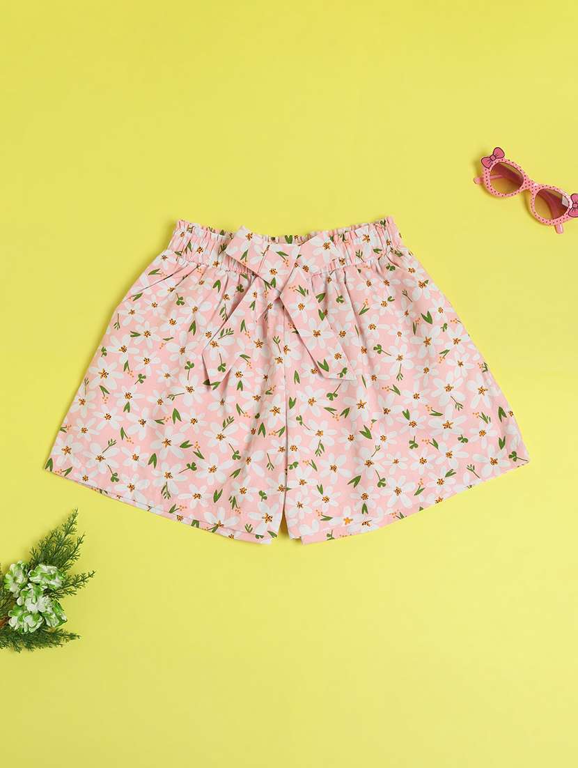 girls printed mid rise shorts - 22182261 -  Standard Image - 1