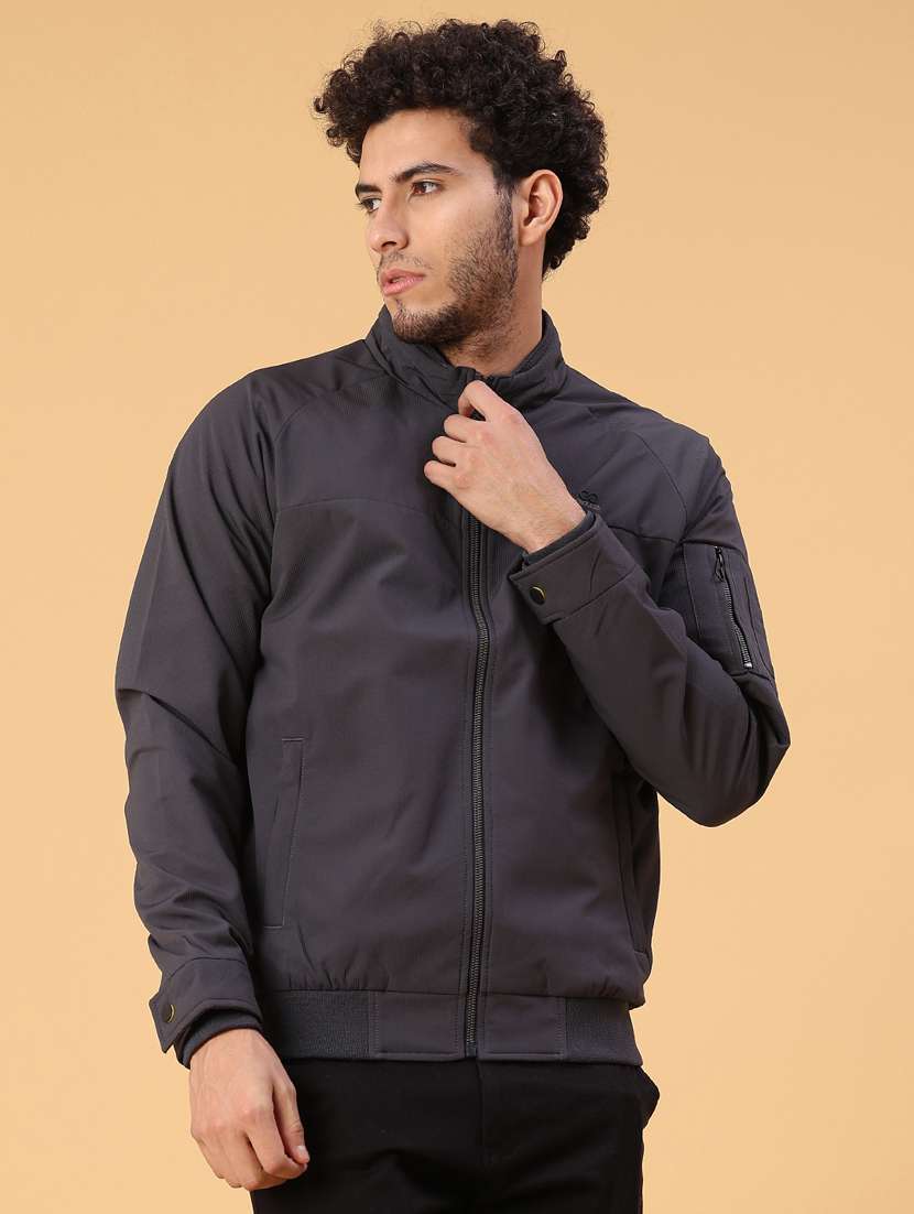 men solid long sleeve lightweight bomber jacket - 22182295 -  Standard Image - 1