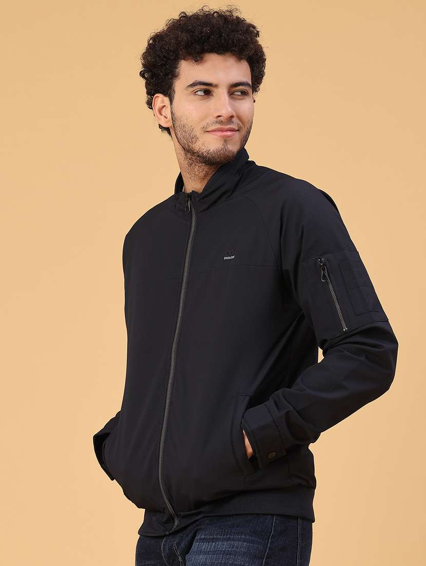 men solid long sleeve lightweight bomber jacket - 22182296 -  Standard Image - 1